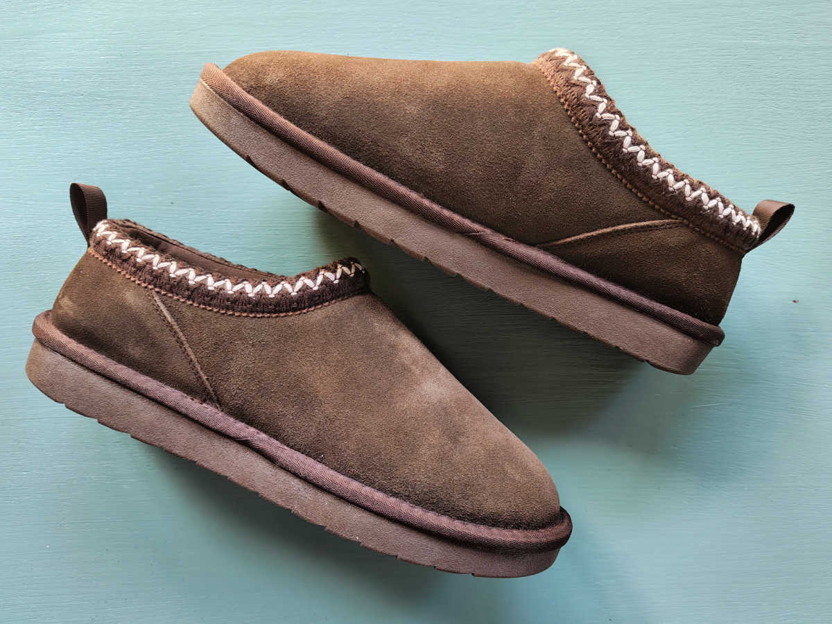 comfortable indoor outdoor suede slippers