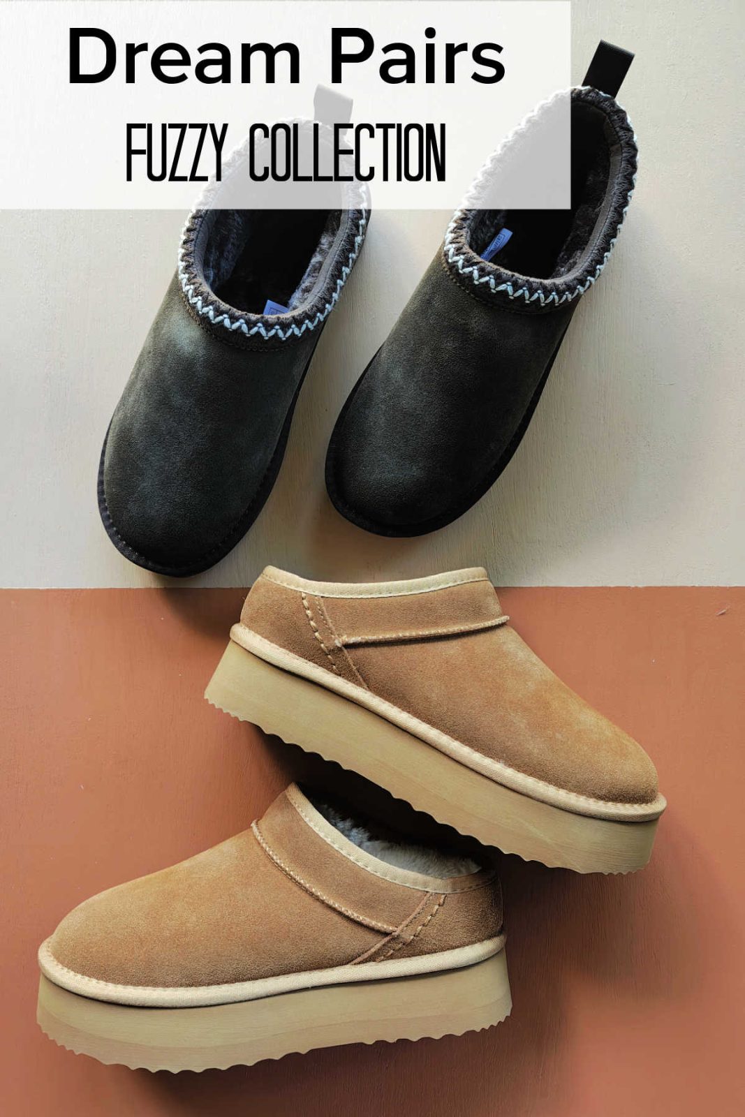 genuine suede dream pairs fuzzy collection