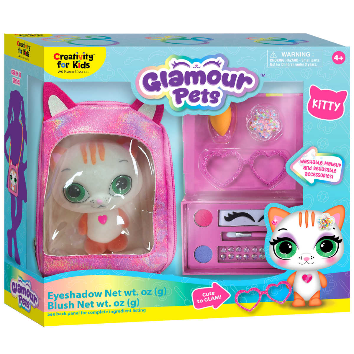 Spark endless imagination with Glamour Pets Kitty by Creativity for Kids! Discover how washable kid-safe cosmetics, press-on lashes, reusable pet styling, and a matching purse carrier deliver the ultimate screen-free gift for young creative minds.
