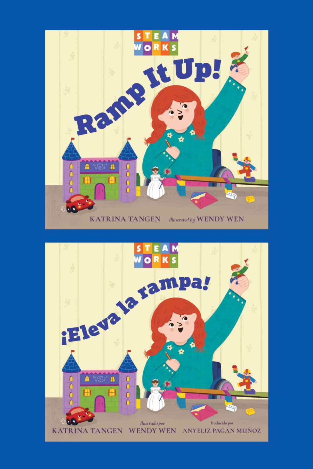 Explore incline ramps and inclusive problem-solving with Ramp It Up! Discover how toy house pool party prep, real-world accessibility engineering, and availability in both English and Spanish make this STEAMworks hardcover a winner for young minds.