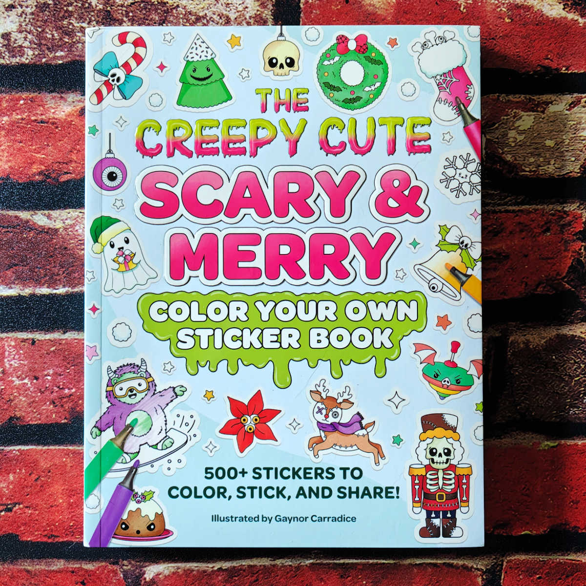 the creepy cute scary and merry color your own sticker book